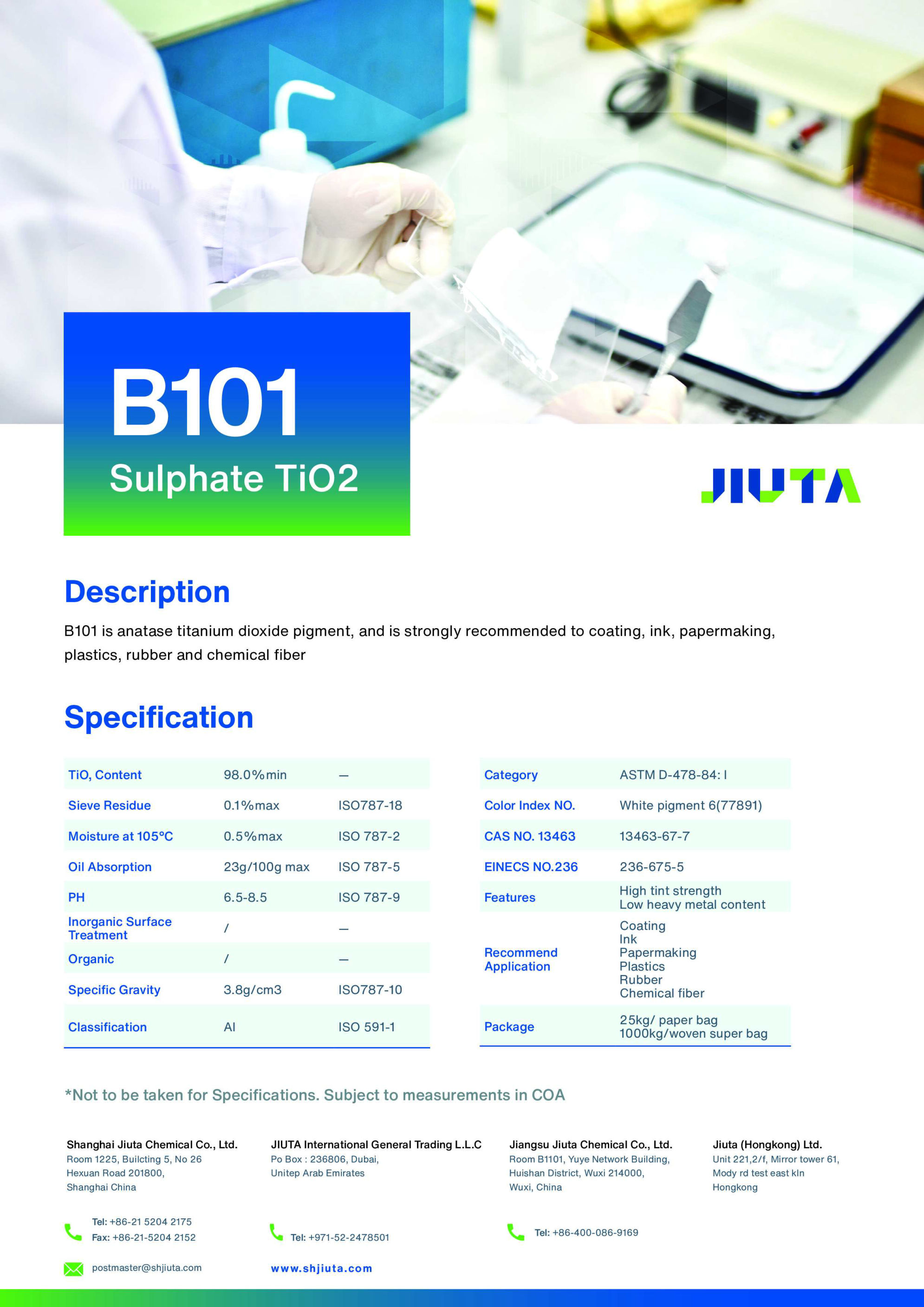 Rutile Titanium Dioxide B101